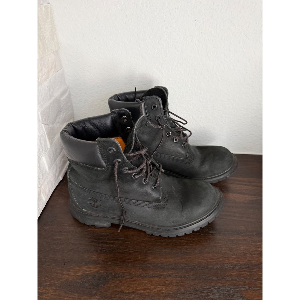 Timberland 6-Inch Premium Waterproof Boot Black Nubuck 8658A Mens 8.5 M